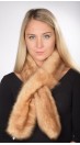 Double sided fur - Sable fur scarf, champagne colour